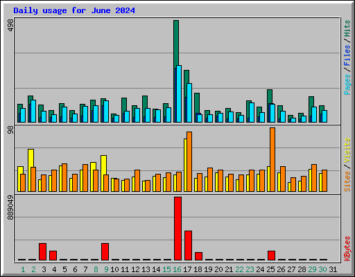 Daily usage for June 2024