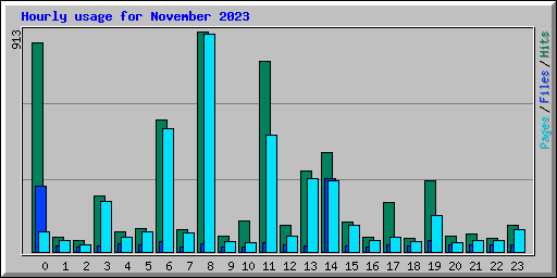 Hourly usage for November 2023