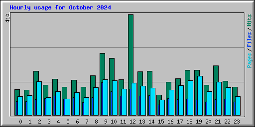 Hourly usage for October 2024