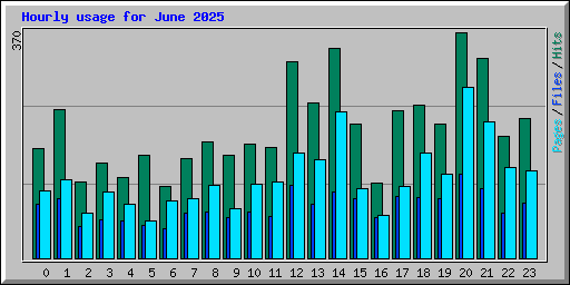 Hourly usage for June 2025