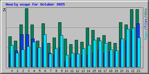 Hourly usage for October 2025