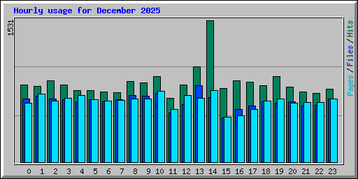 Hourly usage for December 2025