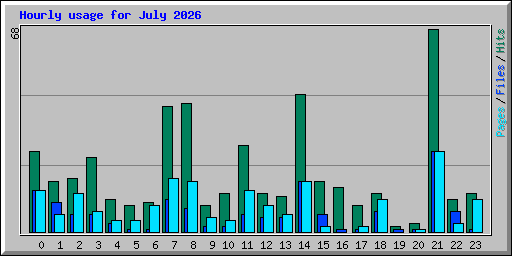 Hourly usage for July 2026